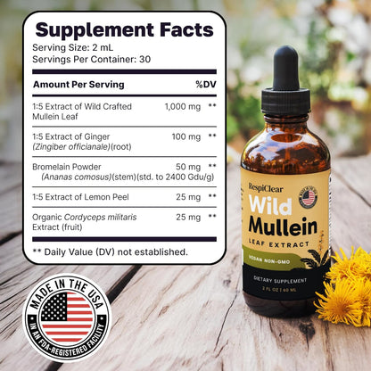 New Maximum Potency Mullein Drops For Smokers | RespiClear